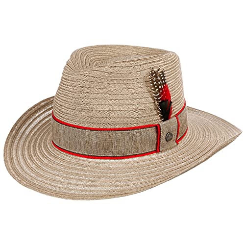 LIERYS Dendalo Hanfhut - Cowboy/Western Stil - Sommerhut mit Ripsband - Naturfasern - Unisex Frühjahr/Sommer - Made in Italy beige M (56-57 cm) von LIERYS