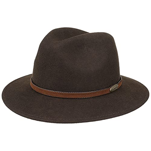 LIERYS Casual Traveller Wollfilzhut - Outdoor-Design - Herrenhut mit Ledergarniturband (ca. 55-62 cm) - Wasserabweisend - Packable - Herren - Ganzjährig Dunkelbraun 57 cm LIERYS Casual Traveller Wollfilzhut - Outdoor-Design - Herrenhut mit Ledergarniturband (ca. 55-62 cm) - Wasserabweisend - Packable - Herren - Ganzjährig Dunkelbraun 57 cm von LIERYS