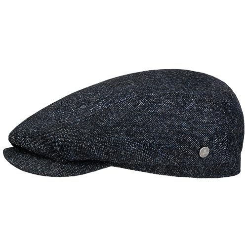 LIERYS Dunlap Wool Driver Flatcap Herbst/Winter Schirmmütze Atmungsaktive Wollcap Herren Made in EU dunkelblau L (58-59 cm) von LIERYS