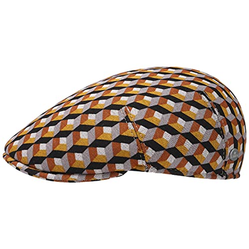 LIERYS Farlan Flatcap - Klassische Schirmmütze mit Stretchfutterband - Gemusterte Mütze - Herrencap für alle Jahreszeiten - Made in Italy senf 58 cm von LIERYS