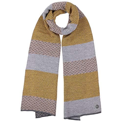 LIERYS Feinstrick Graphic Schal - Gestreifter Schal - Elegantes Design - Wollmix - Unisex - Herbst/Winter - Made in Germany senf One Size von LIERYS