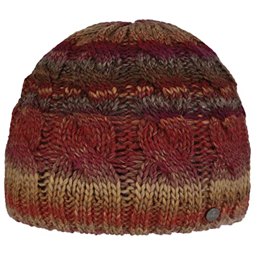 LIERYS Filippa Zopfstrickmütze Damen/Herren (mit Schurwolle) - Strickmütze Made in Germany - Mit Fleecefutter - Wintermütze in One Size (55-60 cm) - Modische Mütze Herbst/Winter Terracotta One Size von LIERYS