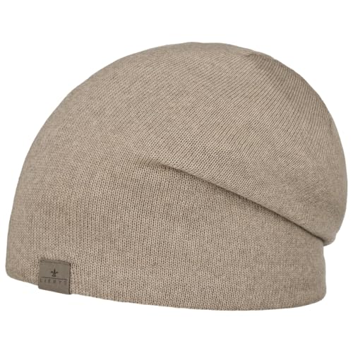 LIERYS Fine Merino Long Beanie Strickmütze Herren Damen Kinder Made in Germany Herbst Winter beige One Size von LIERYS