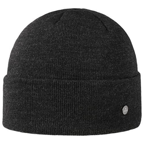 LIERYS Fine Merino Strickmütze Damen/Herren mit Umschlag - Wintermütze aus Merinowolle - Made in Germany - gestrickte Mütze als Oversize Beanie tragbar - One Size 54-61 cm - Winter anthrazit One Size LIERYS Fine Merino Strickmütze Damen/Herren mit Umschlag - Wintermütze aus Merinowolle - Made in Germany - gestrickte Mütze als Oversize Beanie tragbar - One Size 54-61 cm - Winter anthrazit One Size von LIERYS