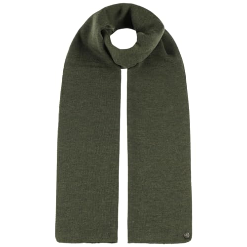 LIERYS Fine Strickschal aus Merinowolle Damen/Herren - Schal Made In Germany - Herrenschal Herbst/Winter - Winterschal oliv von LIERYS