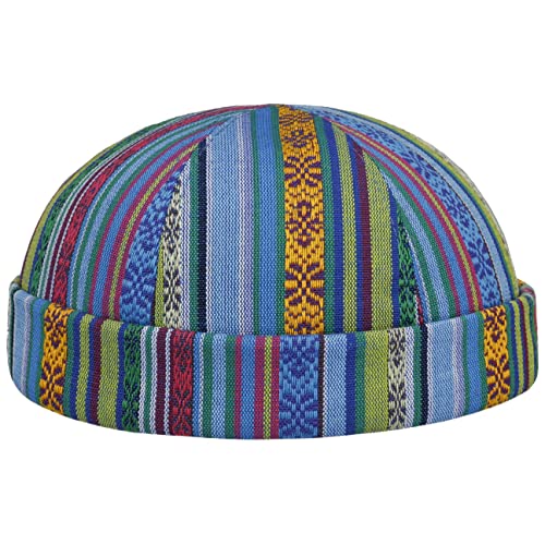 LIERYS Fresh Stripes Dockermütze Herren - Beanie aus Baumwolle und Viskose - Made in Italy - Handgefertigt - Bunte Mütze - Frühjahr/Sommer blau L (58-59 cm) von LIERYS