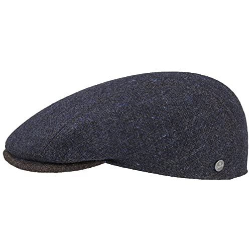 LIERYS Garrick Ivy Flatcap - Schiebermütze aus Virgin Wool - Herren-Wintercap mit Baumwollfutter - Herbst/Winter - Made in The EU dunkelblau 56 cm von LIERYS