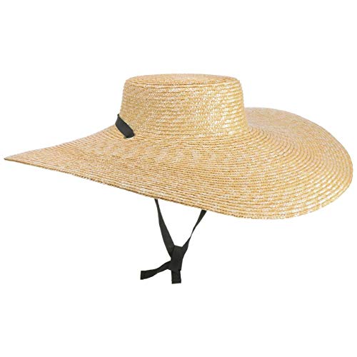 LIERYS Giant Strohhut mit XXL-Krempe - Naturfarbener Hut - Eleganter Sommerhut im Flapper-Stil - Made in Europe - Damen - Frühling/Sommer Natur One Size von LIERYS