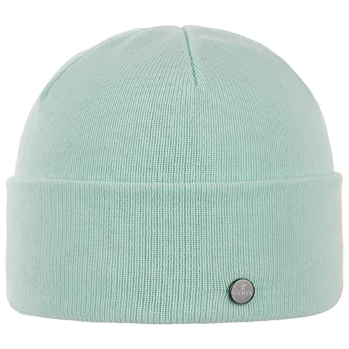 LIERYS Giro Baumwollmütze mit Umschlag Pull-On Beanie Made in Germany Damen Herren Herbst Winter Mint One Size von LIERYS