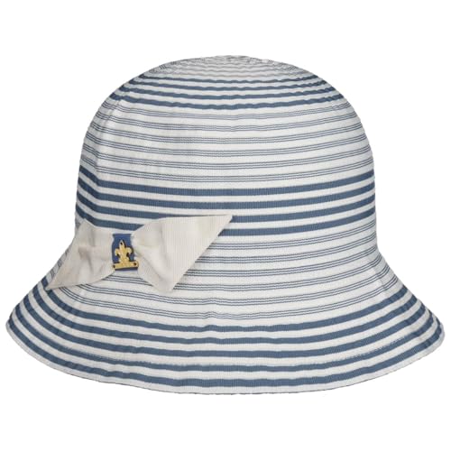 LIERYS Janalia Stoffhut Geringelter Glockenhut Made in Italy Damen Frühjahr Sommer blau One Size von LIERYS