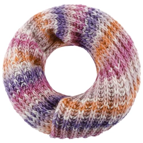 LIERYS Jasila Loopschal Damen - Mehrfarbiger Rundschal mit Schurwolle - Strickschal Made in Germany - Damenschal - Waschbarer Schal - Winterschal rosa One Size von LIERYS
