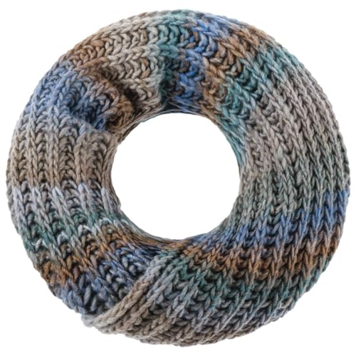 LIERYS Jasila Loopschal Damen - Mehrfarbiger Rundschal mit Schurwolle - Strickschal Made in Germany - Damenschal - Waschbarer Schal - Winterschal taupe One Size von LIERYS