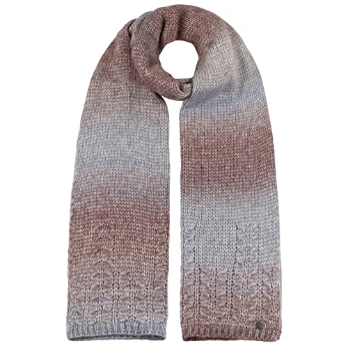 LIERYS Jekana Strickschal Damen - Made in Germany - One Size 180 x 35 cm Schal mit Farbverlauf - Winterschal mit Zopfmuster - Damenschal Herbst/Winter rost-blau One Size von LIERYS