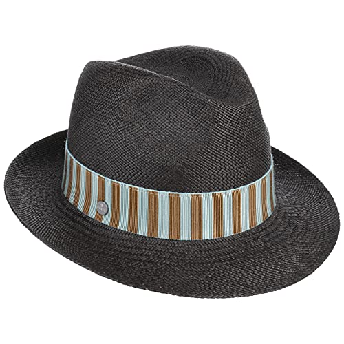 LIERYS Jelaco schwarzer Panamahut - Made in Italy - Sommerhut Unisex Frühjahr/Sommer - Strohhut schwarz M (56-57 cm) von LIERYS