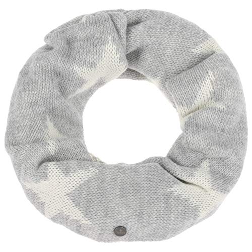 LIERYS Just Stars Loopschal - Schal - Rundschal-Design - Winterschal mit Sternenmuster - Made in Germany - Damen - Herbst/Winter grau One Size von LIERYS