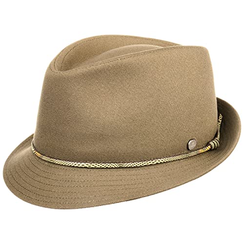 LIERYS Lanora Trilby Baumwollhut - Modischer Stofftrilby mit Tiermuster - Made in Italy - Damen - Ganzjährig Taupe L (58-59 cm) von LIERYS