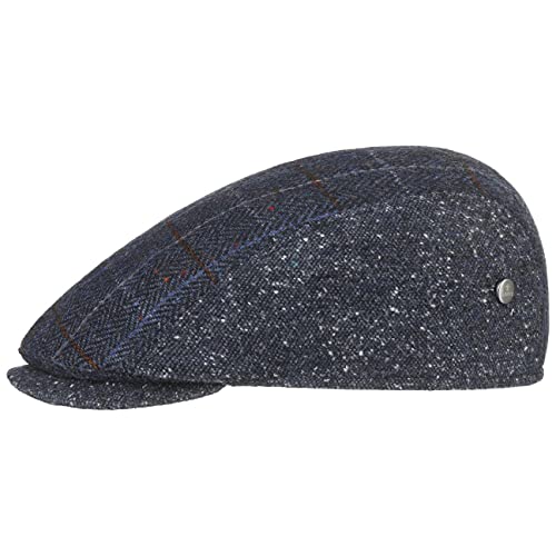 LIERYS Lefort Flatcap - Klassisch-Elegante Schirmmütze (55-61 cm) - Virgin Wool Cap aus Italien - Herren - Herbst/Winter blau 61 cm von LIERYS