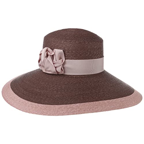 LIERYS Linette Anlasshut - Schlapphut-Stil - Sonnenhut mit breiter Krempe - Einheitsgröße Damen - Frühjahr/Sommer - Made in Italy Altrosa One Size von LIERYS