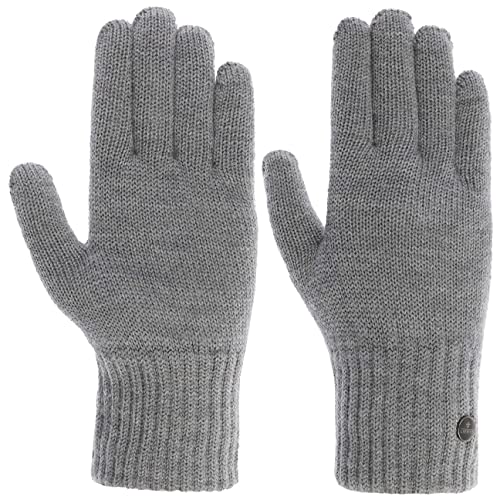 LIERYS Merino Damenhandschuhe Merinohandschuhe Strickhandschuhe Wollhandschuhe Fingerhandschuhe Damen - Made in Italy Herbst-Winter - S/M grau von LIERYS