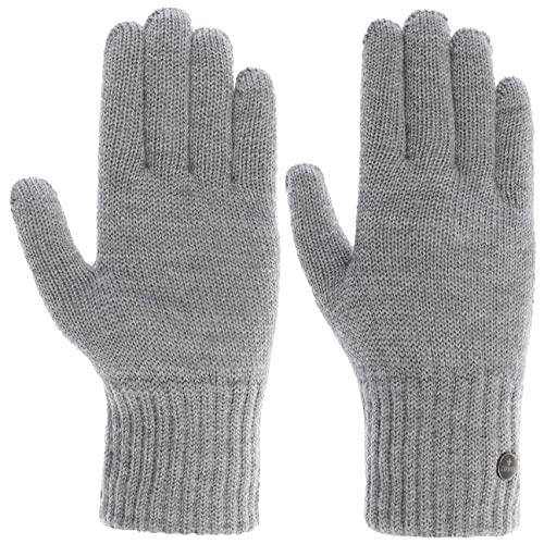 LIERYS Merino Fingerhandschuhe - Einfarbige Handschuhe - Strickhandschuhe aus 100% Merinowolle - Made in Italy - Damen & Herren - Herbst/Winter grau L/XL von LIERYS