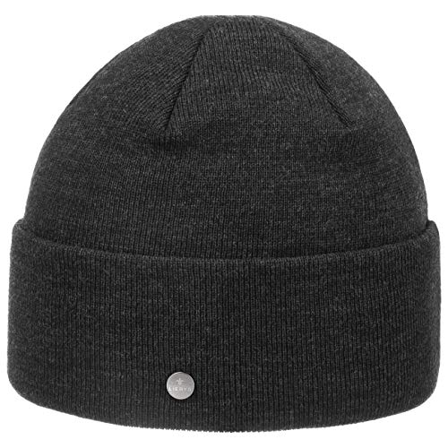 LIERYS Merino GOTS Umschlagmütze Damen/Herren One Size (ca. 54-61 cm) - Made in Germany - Strickmütze aus Merinowolle (100%) - Nachhaltig - Mit Umschlag - Wollmütze Herbst/Winter anthrazit One Size von LIERYS