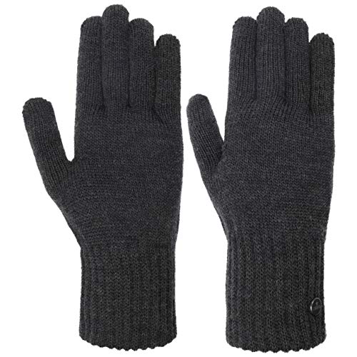 LIERYS Merino Fingerhandschuhe - Einfarbige Handschuhe - Strickhandschuhe aus 100% Merinowolle - Made in Italy - Damen & Herren - Herbst/Winter anthrazit L/XL von LIERYS