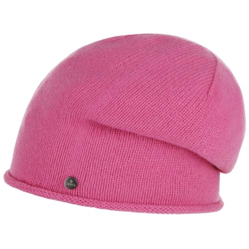 LIERYS Merino Kaschmir Beanie Oversize-Mütze Damen Herren Made in Germany Herbst Winter pink One Size von LIERYS