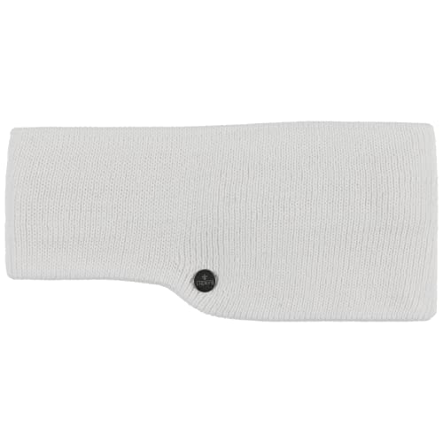 LIERYS Mono Classic Stirnband Damen/Herren (7,5 cm breit) - Made in Germany - Ohrenwärmer gefüttert mit Fleece - Strickband One Size (55-60 cm) - Headband mit Futter Herbst/Winter weiß One Size von LIERYS