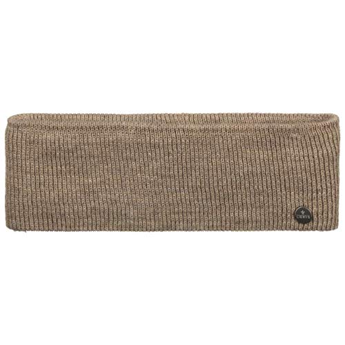 LIERYS Mono Stirnband Damen/Herren 8 cm breit - Made in Germany - dreilagiges Strickband gefüttert mit Baumwolle - Rippstrick Ohrenwärmer 54-60 cm - Ohrenschutz Herbst/Winter beige One Size von LIERYS
