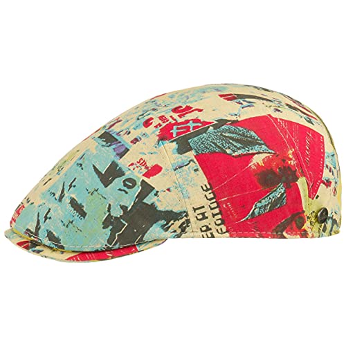 LIERYS Newspaper Flatcap Herren Made in Italy Handmade 100% Baumwolle Baumwollfutter Moderne Schiebermütze Frühling Sommer bunt 57 cm von LIERYS