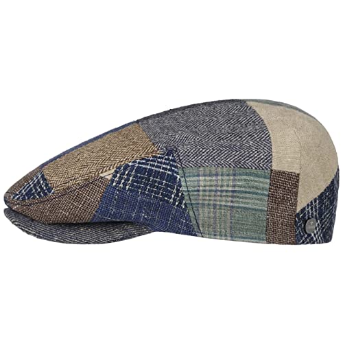 LIERYS Pascover Patchwork Flatcap Schirmmütze Schiebermütze Herren - Made in The EU mit Schirm, Futter Frühling-Sommer - L (58-59 cm) bunt von LIERYS