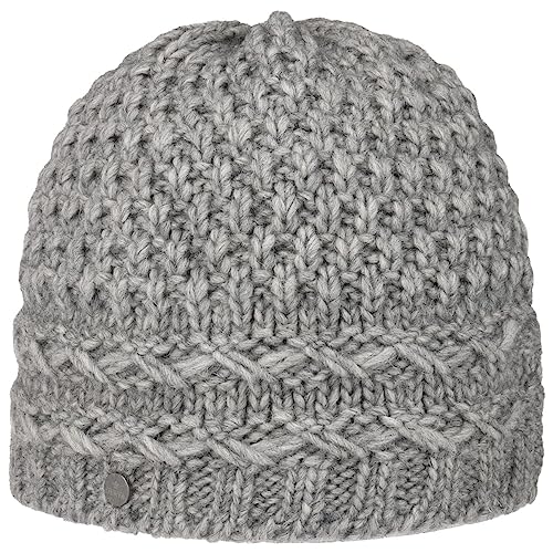 LIERYS Pinea Beanie Mütze - Strickmütze mit Zopfrand - Wintermütze mit Fleecefutter - Damen - Herbst/Winter - Made in Germany hellgrau One Size von LIERYS