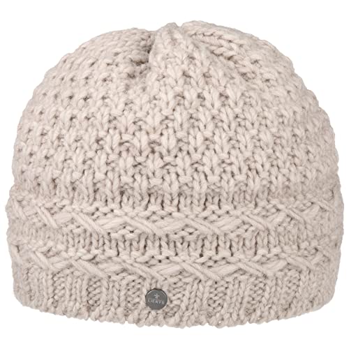 LIERYS Pinea Beanie Mütze - Strickmütze mit Zopfrand - Wintermütze mit Fleecefutter - Damen - Herbst/Winter - Made in Germany cremeweiß One Size von LIERYS