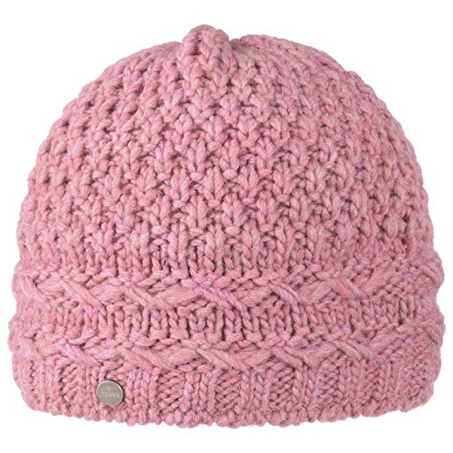 LIERYS Pinea Beanie Mütze - Strickmütze mit Zopfrand - Wintermütze mit Fleecefutter - Damen - Herbst/Winter - Made in Germany rosa One Size von LIERYS