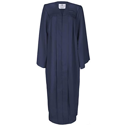 LIERYS Robe Damen/Herren - Schwarz, Blau, Rot - Talar in den Größen S-XL - mit Druckverschluss - Umhang für Abschlussfeiern vom Studium, Universität, Hochschule, Abitur dunkelblau M von LIERYS