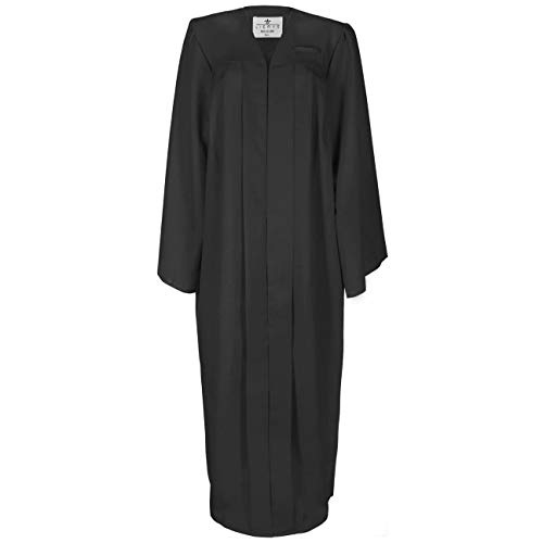 LIERYS Robe Damen/Herren - Schwarz, Blau, Rot - Talar in den Größen S-XL - mit Druckverschluss - Umhang für Abschlussfeiern vom Studium, Universität, Hochschule, Abitur schwarz L von LIERYS