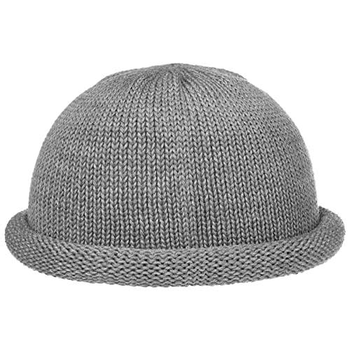 LIERYS Rollrandmütze für Damen/Herren - Dockermütze aus Schurwolle - Mütze Made in Germany - Beanie Herbst/Winter - Funktionale Strickmütze - Wollmütze grau One Size von LIERYS