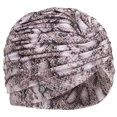 LIERYS Snake Print Turban - Kopftuch Damen - Baumwollturban mit Stretch - Made in The EU - Frühjahr/Sommer rosa One Size von LIERYS