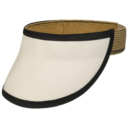 LIERYS Strandvisor Panama Damen/Herren - Cap Handverarbeitet und Packable - Made in Ecuador - Sonnencap mit Flauschigen Stretchband - Visor für Frühjahr/Sommer - Sommervisor schwarz One Size von LIERYS