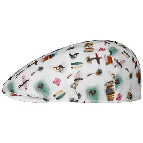 LIERYS Surf Flatcap - Cremeweiße Mütze (56-60 cm) - Bunte Schiebermütze für Damen und Herren - Leinen/Baumwolle Mix - Made in Italy - Frühjahr/Sommer cremeweiß 56 cm von LIERYS