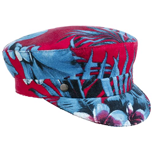 LIERYS Tanella Elbsegler Baker-Boy-Mütze Geblümt Baumwollcap Unisex Frühjahr Sommer blau-rot One Size von LIERYS