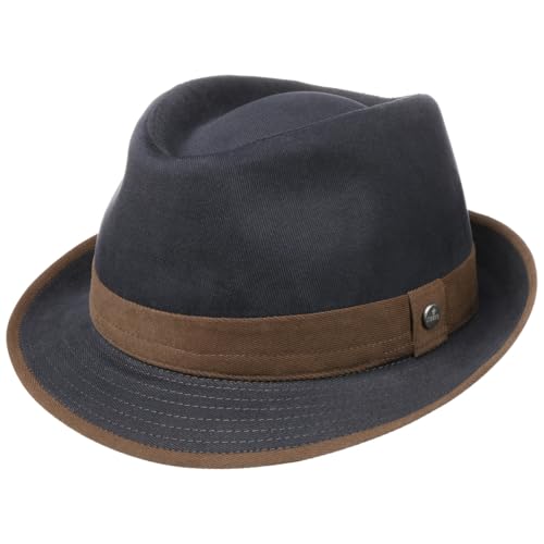 LIERYS Tarony Trilby Hut - Klassische Form - Stoffhut mit Baumwollfutter - Flexibel & komfortabel - Herrenhut - Made in Italy - Ganzjährig schwarz 60 cm von LIERYS