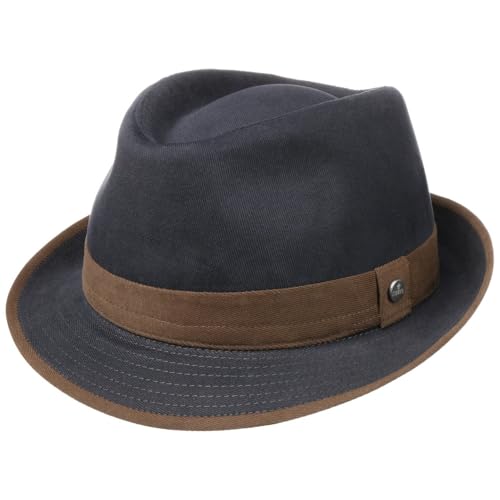 LIERYS Tarony Trilby Hut Klassische Form Stoffhut Baumwollfutter Flexibel Komfortabel Herrenhut Made in Italy Ganzjährig schwarz 61 cm von LIERYS