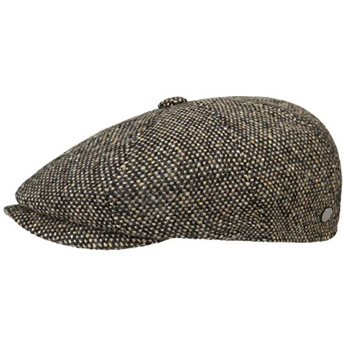 LIERYS Tweed Winter Schirmmütze Damen/Herren - Flatcap Made in Italy - Mütze mit Schurwolle - melierte Wintermütze mit Innenfutter - Flat Cap Herbst/Winter - Schiebermütze braun S (54-55 cm) von LIERYS