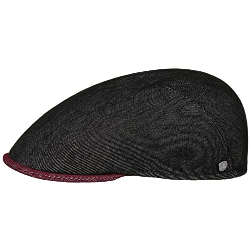 LIERYS Twotone Summer II Flatcap - Schiebermütze Baumwollmix - Made in Italy - Herren Frühjahr/Sommer Cap mit Stretchfutterband schwarz M (56-57 cm) von LIERYS