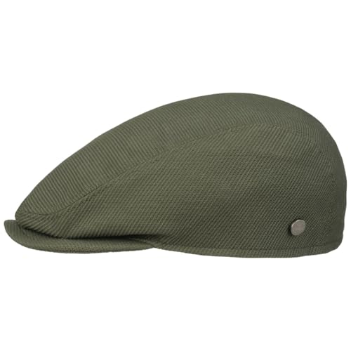LIERYS Uni Structure Flatcap Schirmmütze Schiebermütze Herren - Made in Italy mit Schirm, Futter, Futter Frühling-Sommer Sommer - XL (60-61 cm) Oliv von LIERYS