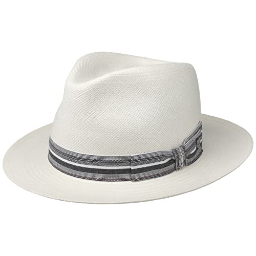 LIERYS Veliano Fedora Panamahut - Eleganter Sommerhut aus 100% Panamastroh für Herren - Frühjahr/Sommer weiß XL (60-61 cm) von LIERYS