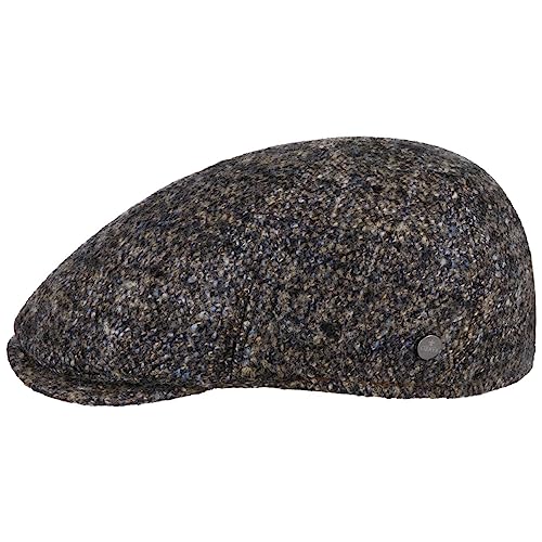 LIERYS Volker Wool Flatcap Rundliche Schiebermütze Graue Herbst Winter Wollcap Herren Made in Italy grau 55 cm von LIERYS