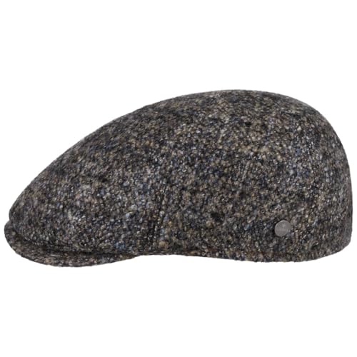 LIERYS Volker Wool Flatcap Rundliche Schiebermütze Graue Herbst Winter Wollcap Herren Made in Italy grau 61 cm von LIERYS