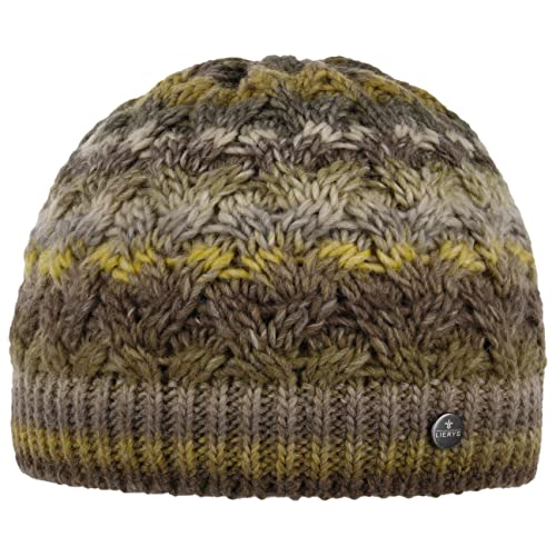 LIERYS Zig-Zag Strickmütze - Beanie mit Zopfmuster - Wollmix Wintercap Damen - Made in Germany - Herbst/Winter hellgrün One Size von LIERYS